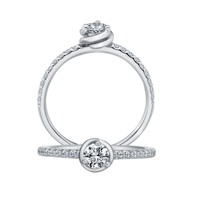 쉬폰 - 2부다이아몬드 반지,D102 패션